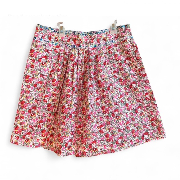 Emmelee for Francesa's Collection Pink Floral Short Skirt Sz Large 100% Cotton - Picture 1 of 7